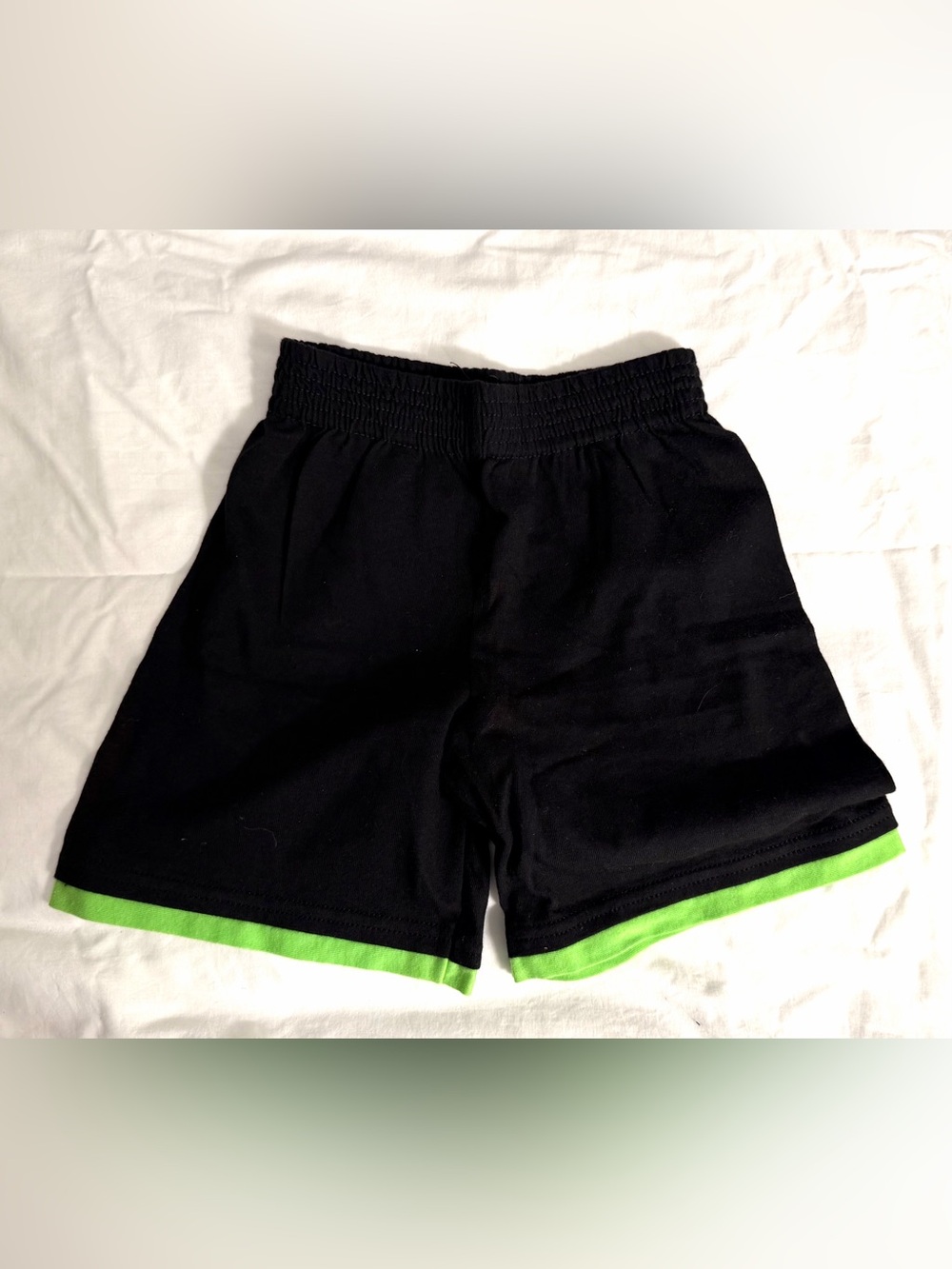 Garanimals Black Athletic Shorts with Neon Green Hem 3T